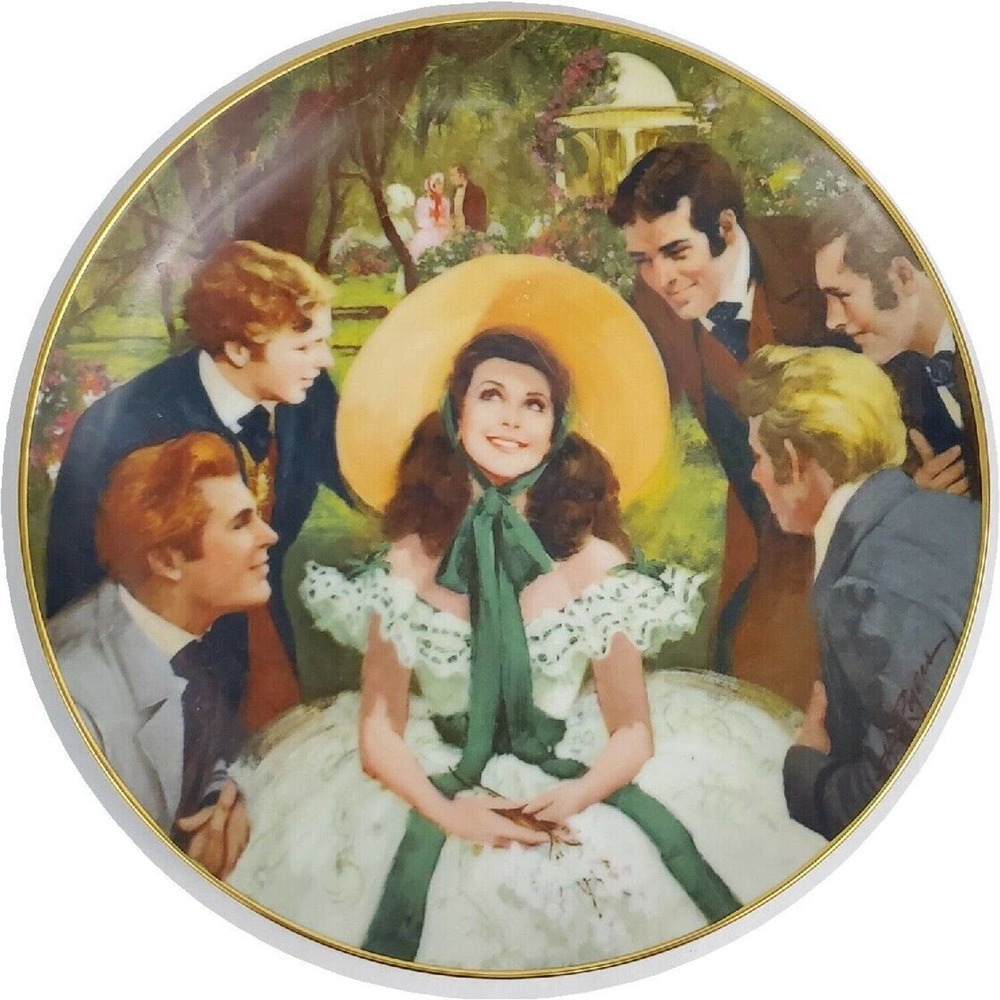 SCARLETT and HER SUITORS Gone with the Wind Plate Golden Anniversary Ser…